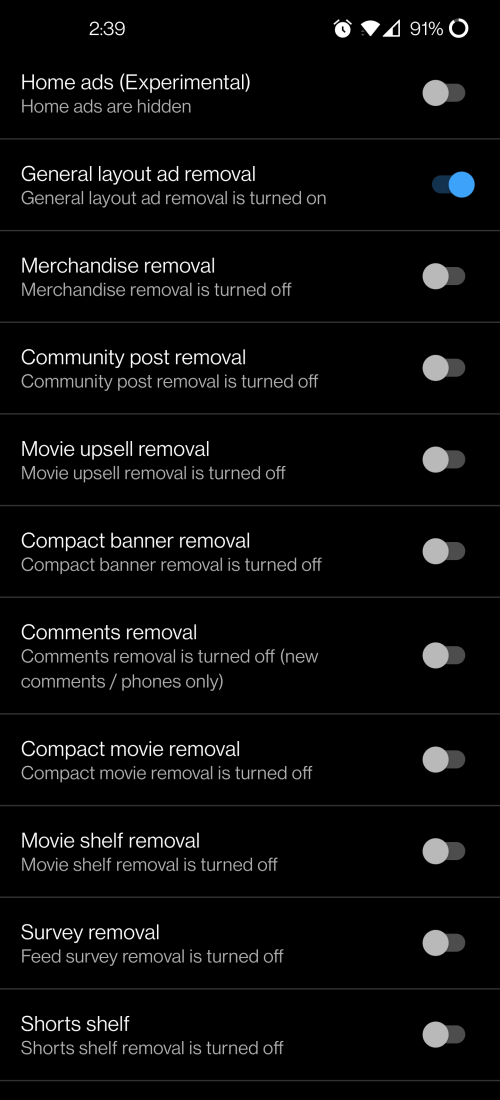 YT Vanced screenshot